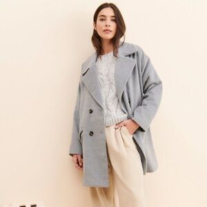 Du Paradis Gray Coat Size Medium